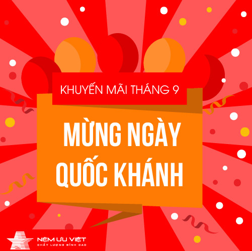 Nệm Ưu Việt khuyến mãi tháng 9 mừng quốc khánh