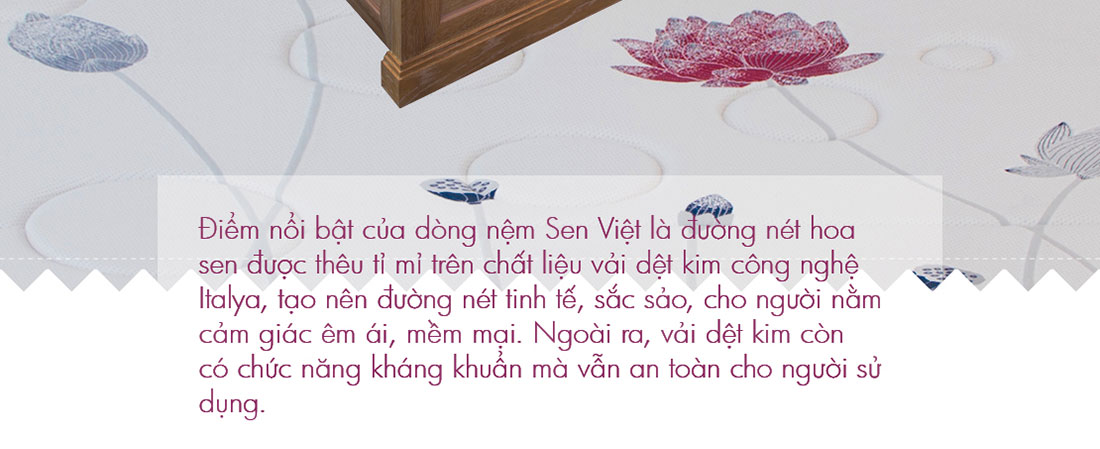 Nệm Ưu Việt, Nệm Sen Việt nội thất cho phòng ngủ