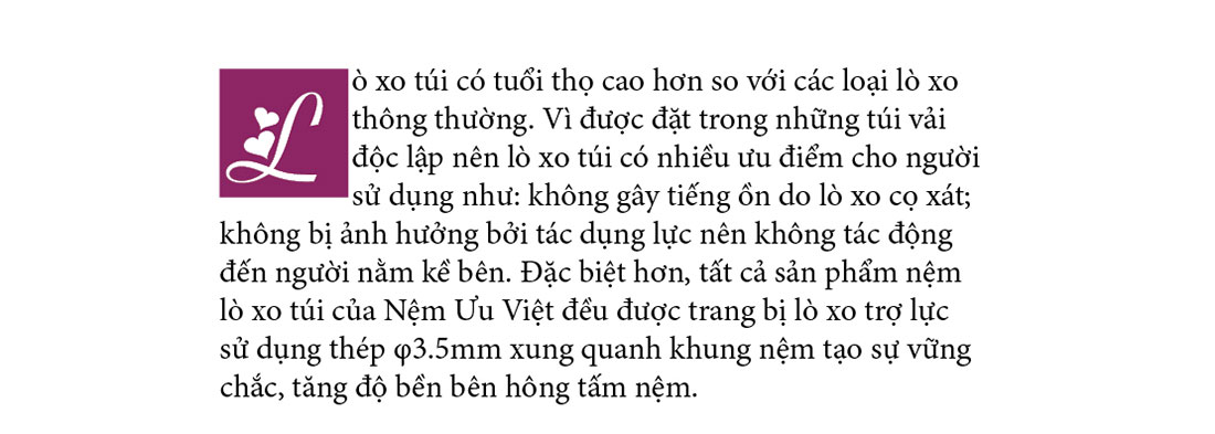 Nệm Ưu Việt, Nệm Sen Việt, nệm lò xo nội thất phòng ngủ ấn tượng