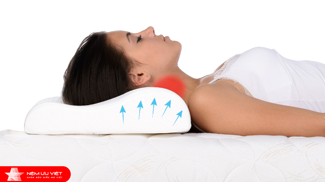 Gối Vandino Memory Foam Orthopedic Massage Pillow Ưu Việt