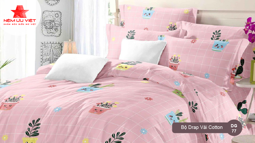 bo chan drap vai cotton dg77