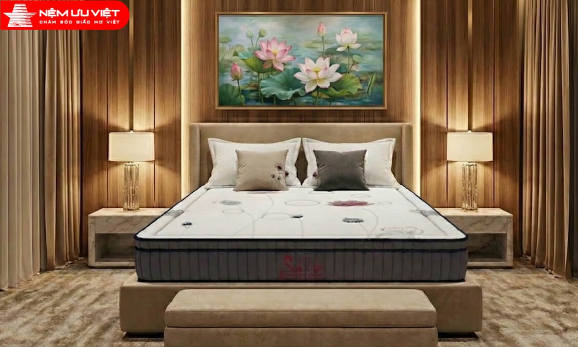 Nệm Lò Xo Túi Ưu Việt Sen Việt